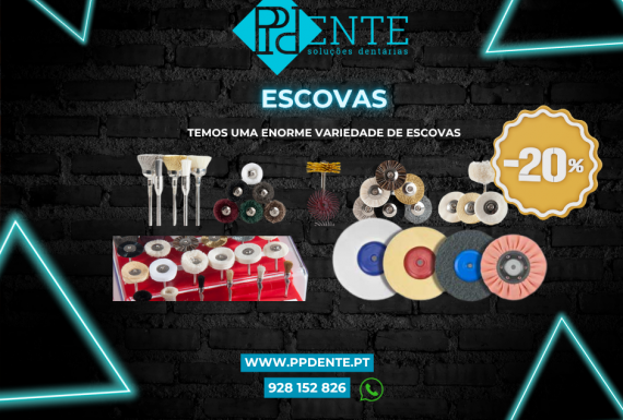 -20 % em todas as escovas